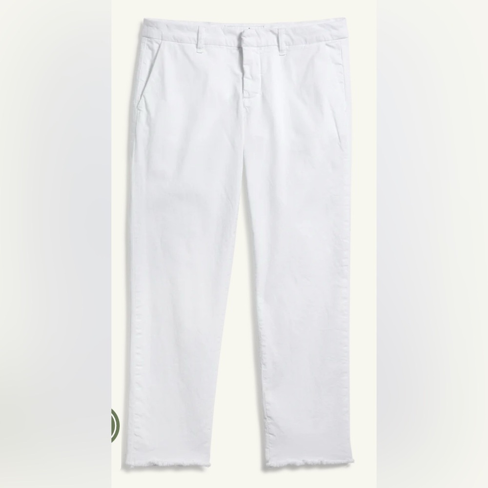 FRANK & EILEEN-Wicklow Cropped Raw Hem Cotton Twill Chino Sz 4 NWT